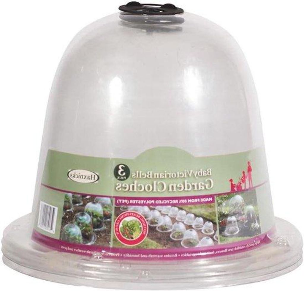 Kleine Baby-Victoriaanse Bell Garden Coche - Transparante Plantbescherming für Gemüseanbau - Set aus 3 Exemplaren, 20 x 25 cm