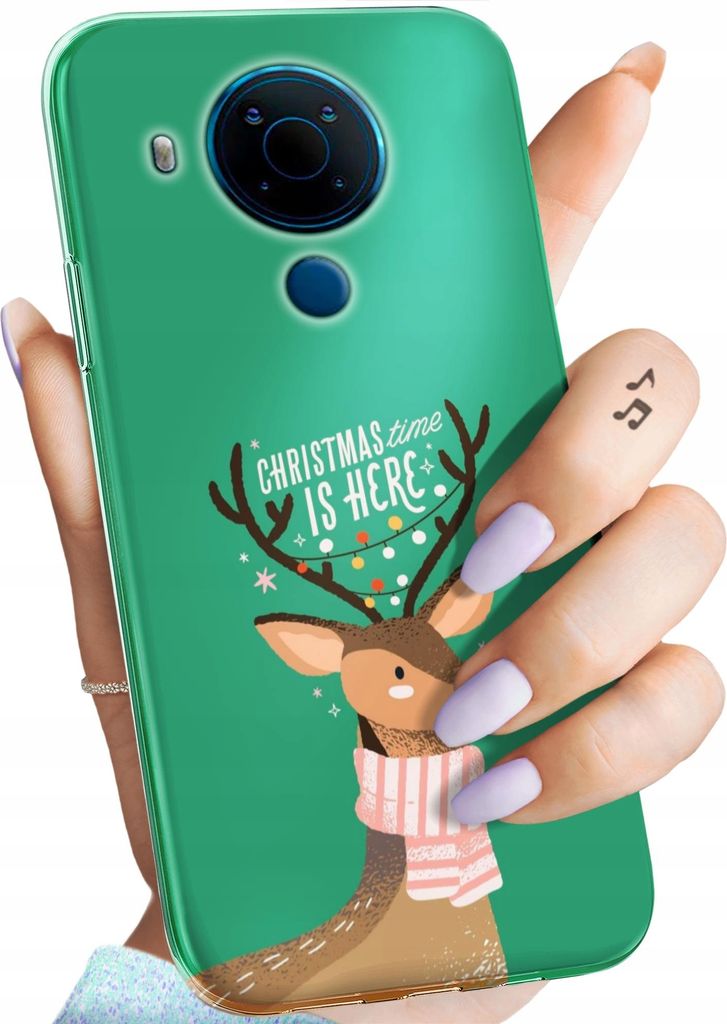 Bunt Hülle für NOKIA 5.4 Schutzhülle Handyhülle Handy TPU Silikon Case Slim Cover Case Weihnachten Rudolf