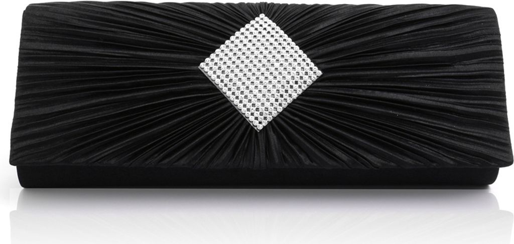 10,8 Zoll schwarze Umschlag Abendtasche Kupplungen Geldbörsen Handtasche, schillernde Umhängetasche, Umhängetasche für Hochzeitsfeier