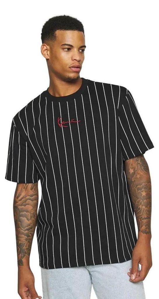 Karl Kani Small Signature Pinstripe Kurzarm-t-shirt Schwarz Produktbild 