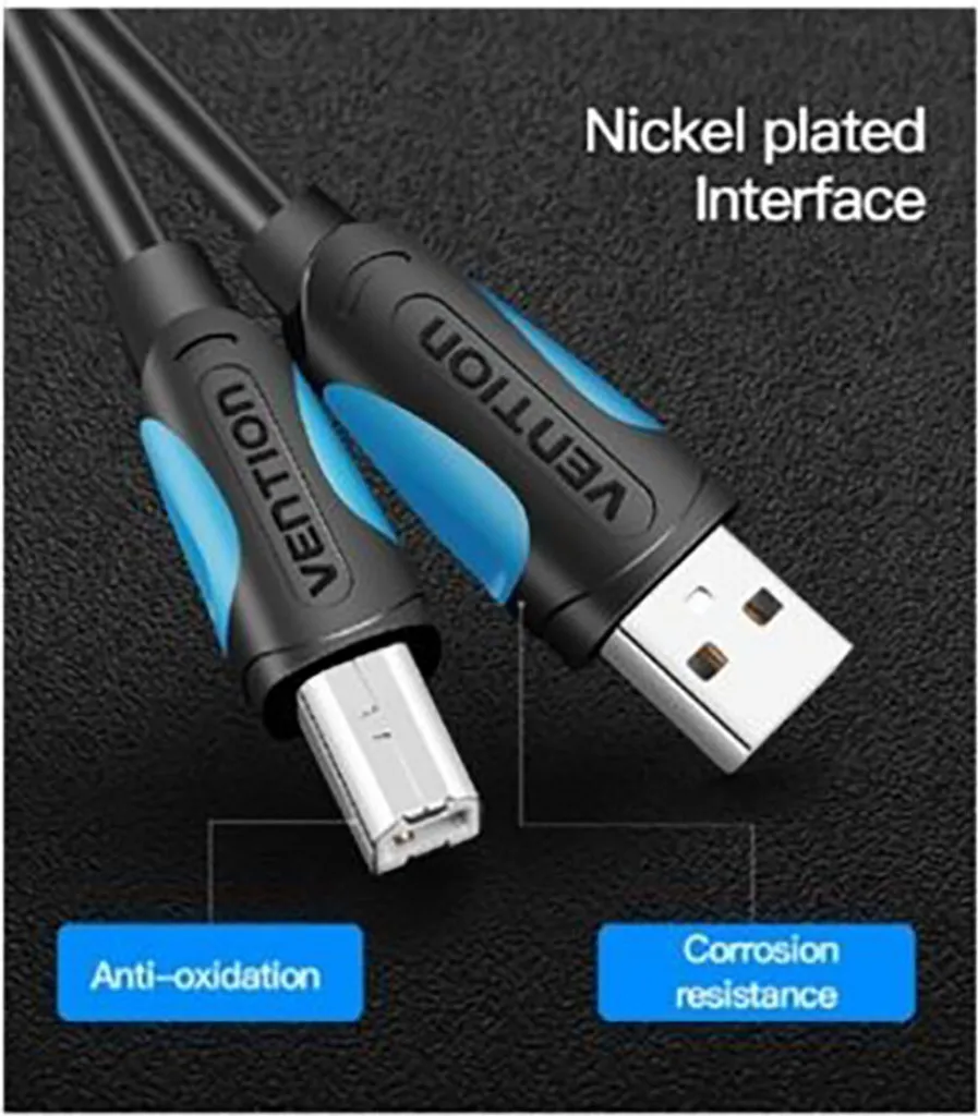 Câble USB-C pour Smartphone et Tablette Vention Noir - Connexion Stable
