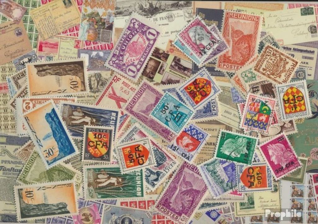 Briefmarken Reunion 100 verschiedene Marken