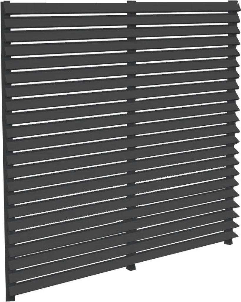 Sichtschutzzaun Set Laureen Anthrazit lackiert 1 Zaunfeld inkl. Pfosten