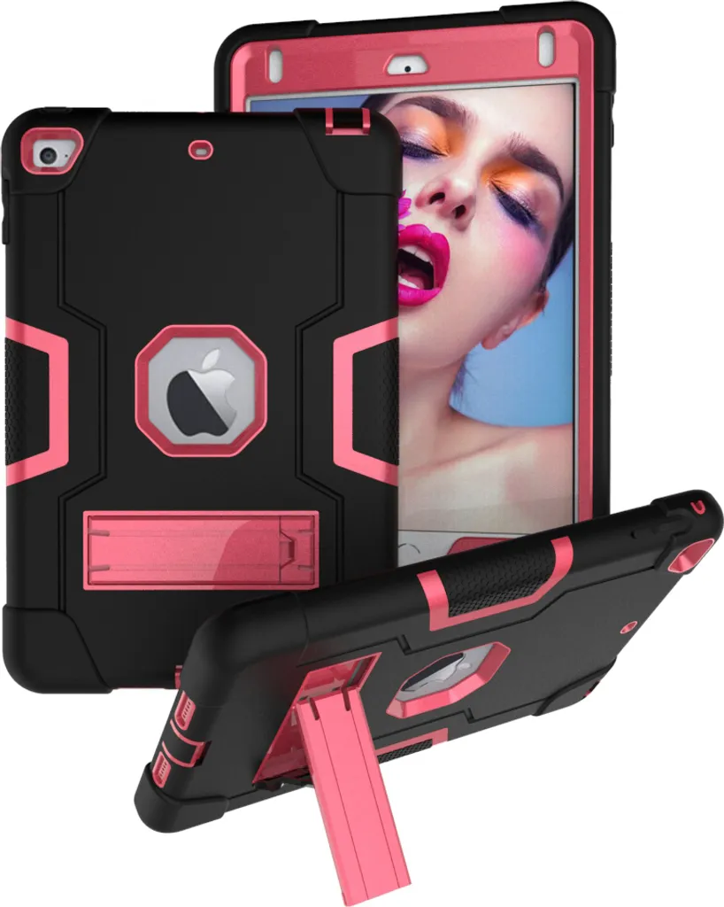 Custodia iPad Mini 5/4 Rugged - Protezione 3 Strati con Supporto Rosa
