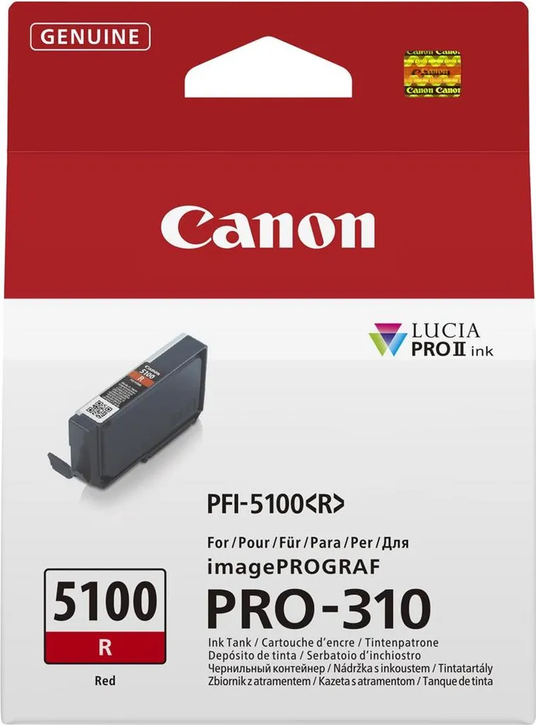 Cartuccia Originale Canon PFI-5100R Rosso per imagePROGRAF PRO-310