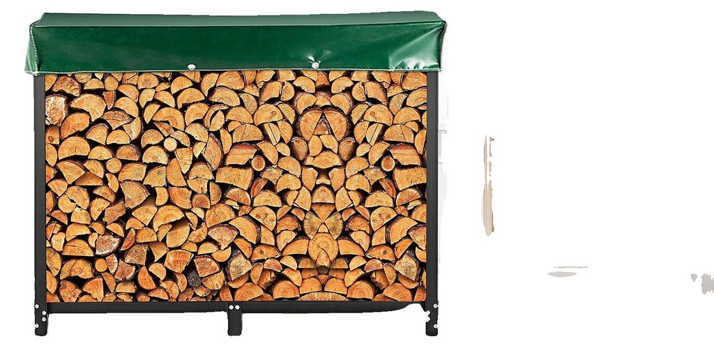 VEVOR 244,5 cm stojan na palivové drevo kovový čierny Obrázok produktu 