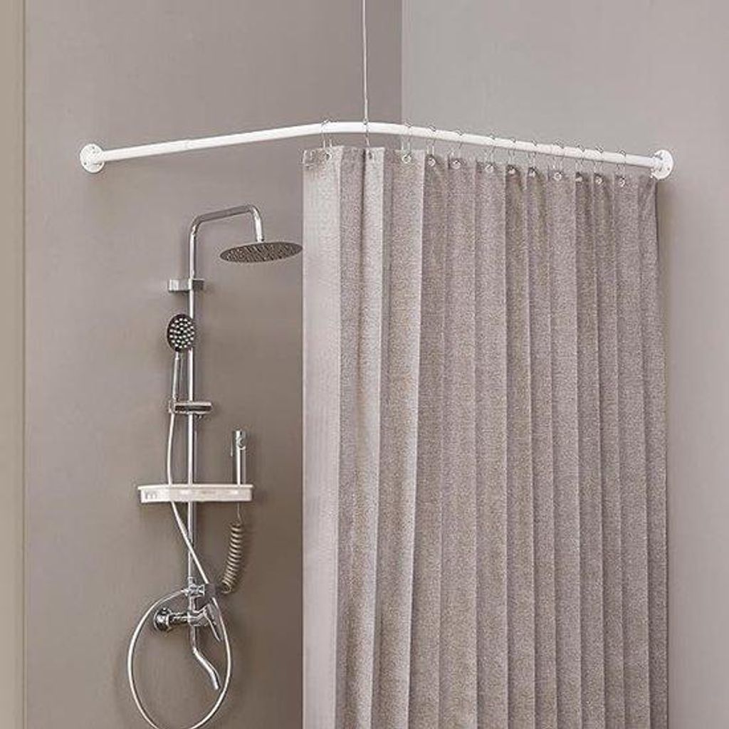 Famanu Duschvorhangstange L-Form verstellbar 75-95 × 75-95 Produktbild 