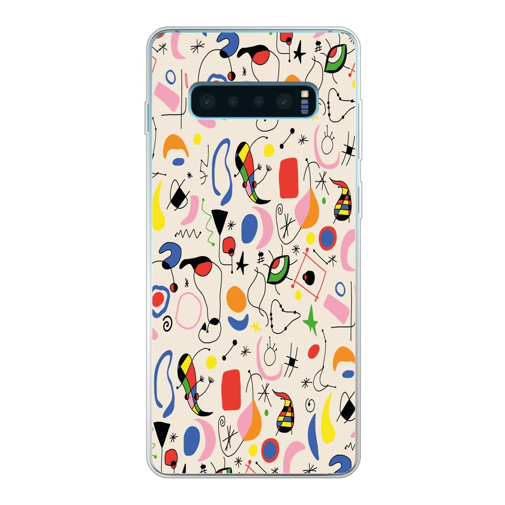 MuchoWow Handyhülle Schutzhülle Hülle für Samsung Galaxy S10 Lite Muster - Abstrakt - Kunst Silikon Softcase Handy Hülle - Schutz