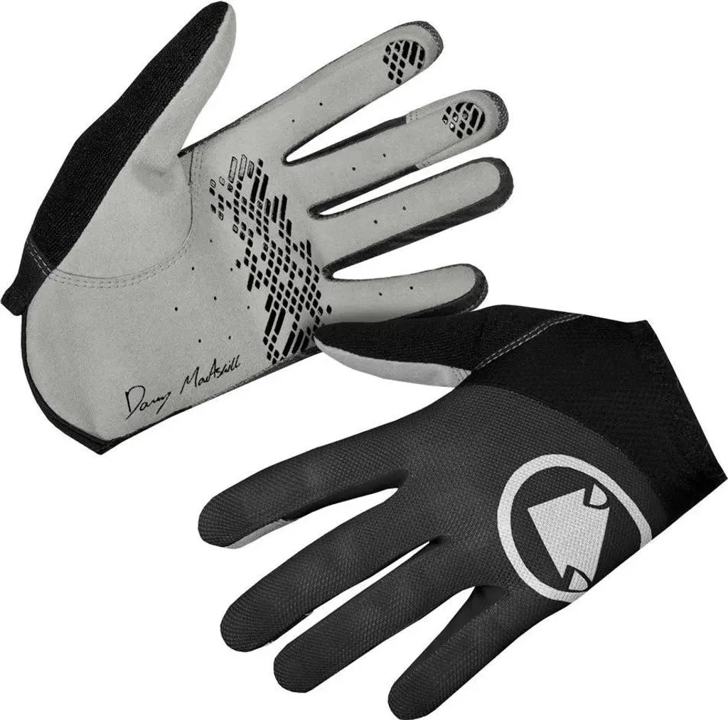 Gants de VTT à Doigts Longs Noirs Taille S - Protection Légère E1258