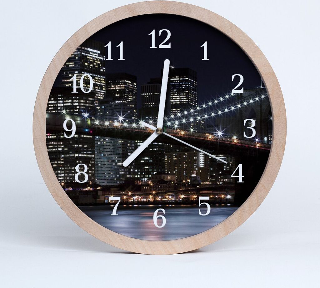 Holzuhr 20fi cm wanduhr - Stadtgebäude Stadt
