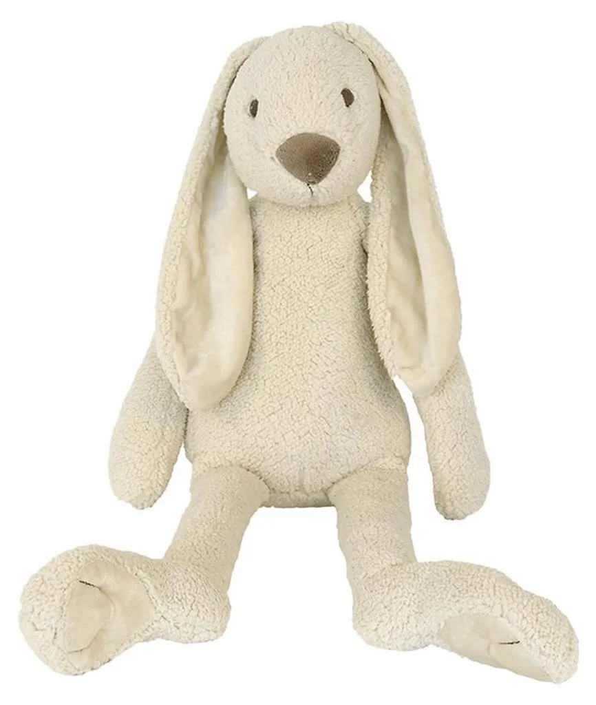 Grande Peluche Lapin Richie Beige 58cm en Tissu Recyclé Happy Horse