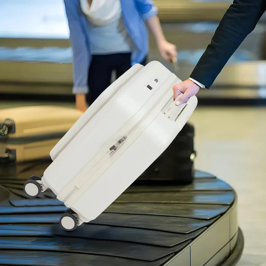 Valise cabine légère en ABS avec porte-gobelet et serrure codée