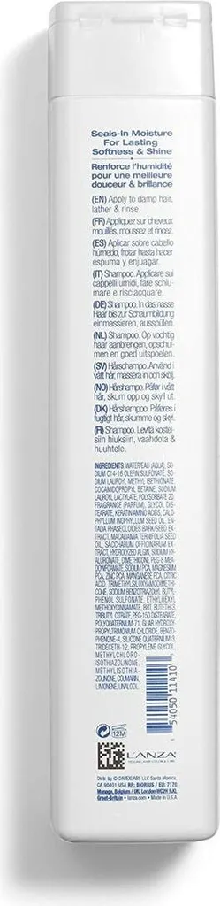 L'ANZA Shampooing Hydratant Healing Moisture 300 ml aux Nutriments Bio