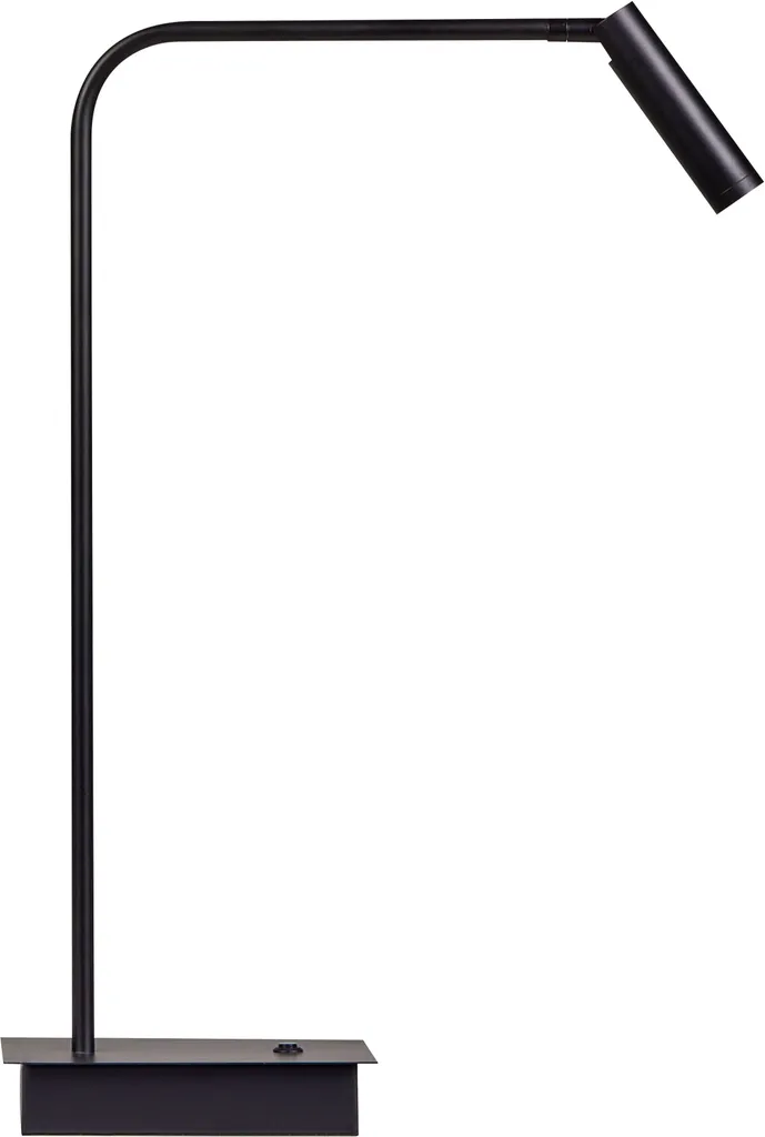 Beliani Lampe de bureau LED en métal noir avec abat-jour réglable moderne