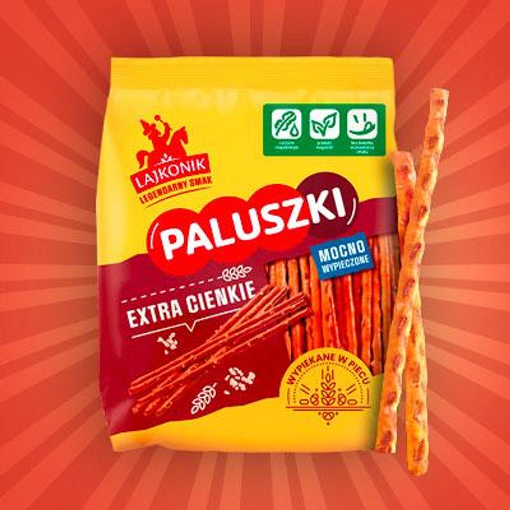 Lajkonik Paluszki Słone Ekstra Cienkie 180 g Zdjęcie produktu 