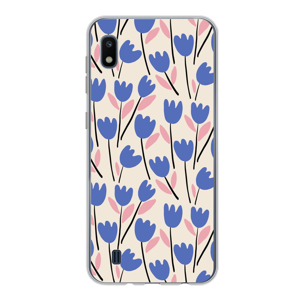 MuchoWow Handyhülle Schutzhülle Hülle für Samsung Galaxy A10 Blume - Muster - Tulpe Silikon Softcase Handy Hülle - Schutzhülle