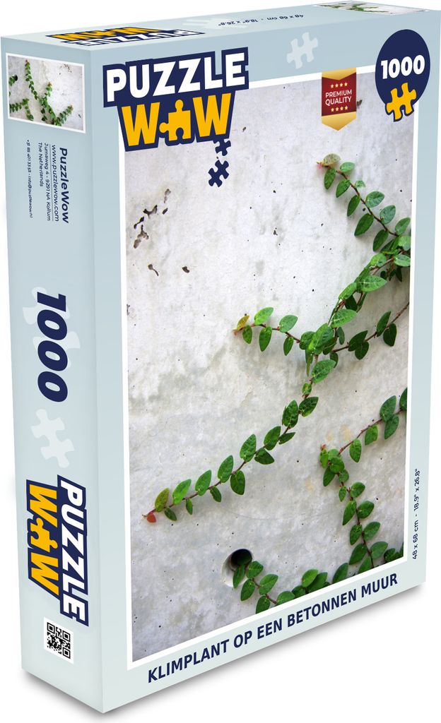 MuchoWow Puzzle 1000 Teile Kletterpflanzen an einer Betonwand - Spielzeug - Alt und Jung - Spiele - Puzzeln