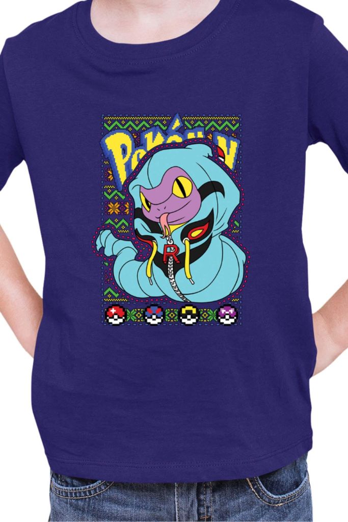 Kinder T-Shirt Japan Manga Anime Comics Pokemon 024, / Dunkelblau