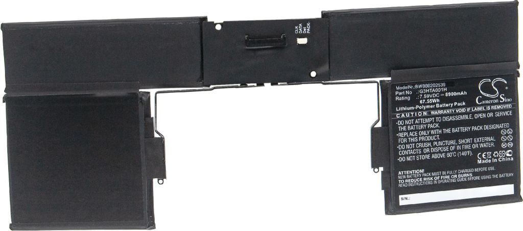vhbw Akku Ersatz für Microsoft G3HTA001H für kabellose Tastatur (8900 mAh, 7,59 V, Li-Polymer)