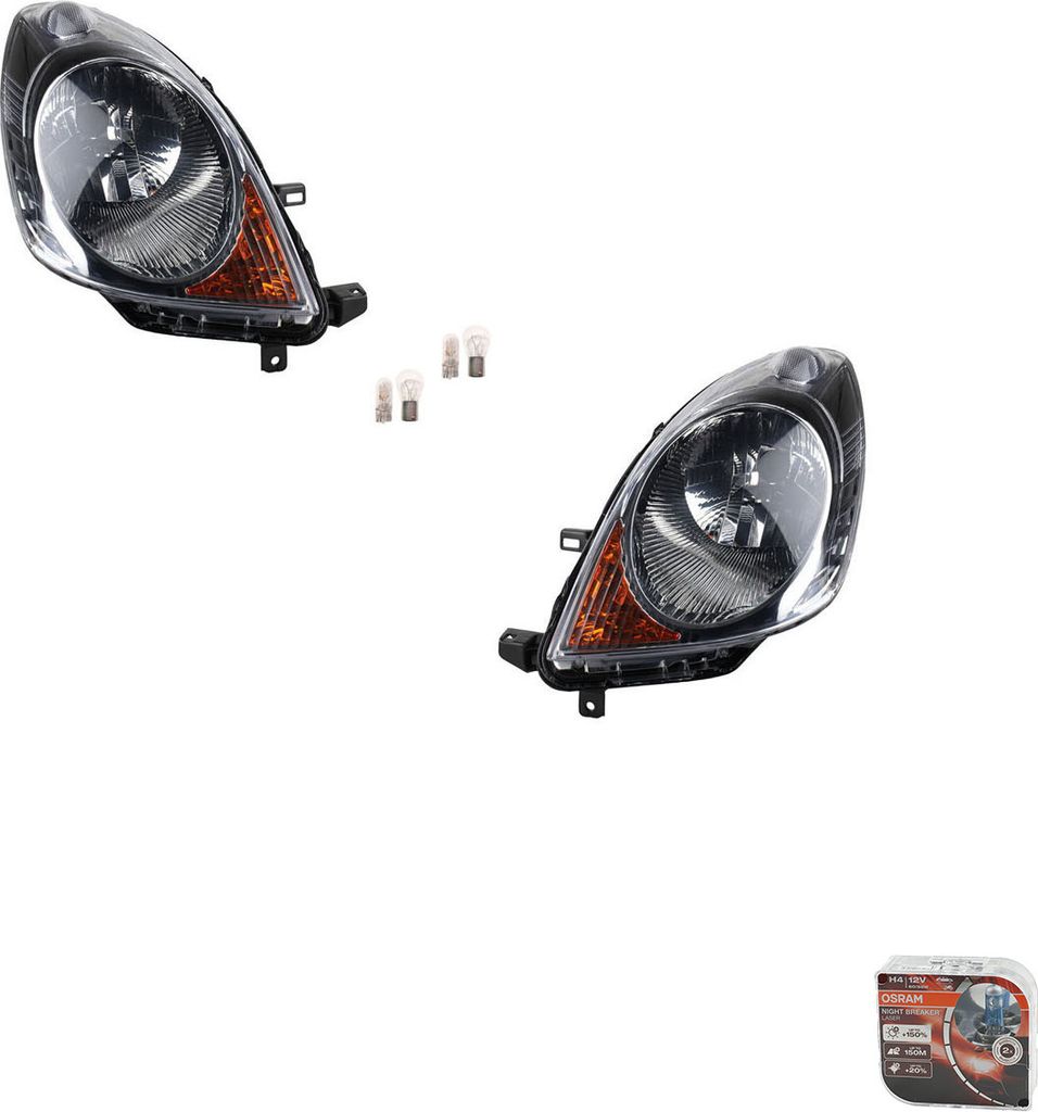 Johns, Scheinwerfer + Osram Night Breaker Laser passend für Nissan Note E11 06-08 L R 260609U10A 260609U100 260109U10A 260109U100
