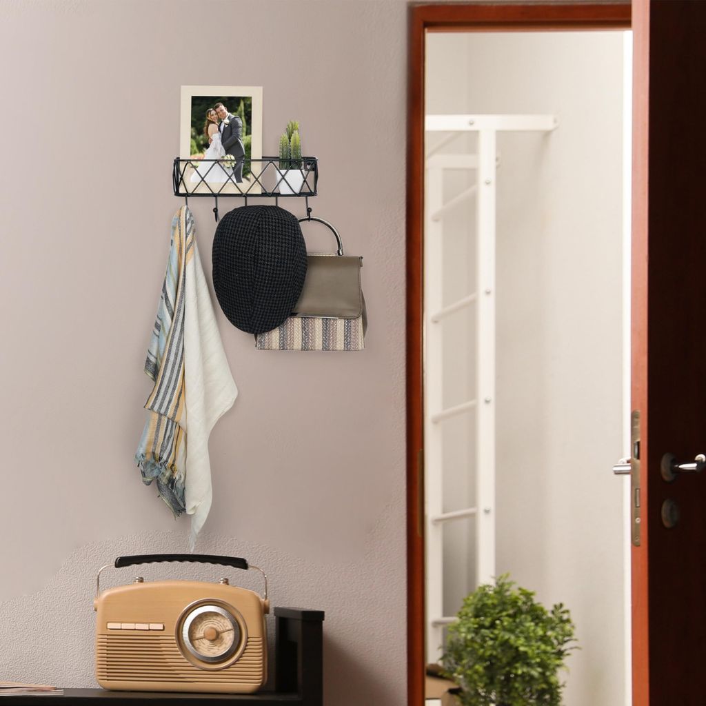 Belle Vous Wandmontiertes Schlüsselbrett mit Ablage und 5 Produktbild 5