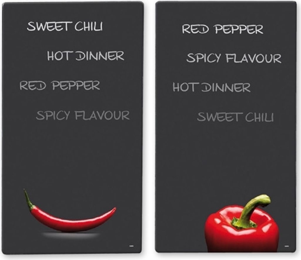 Kesper Multi-Glasschneideplatte,2er, Motiv: Chili, 52 x 30 Produktbild 