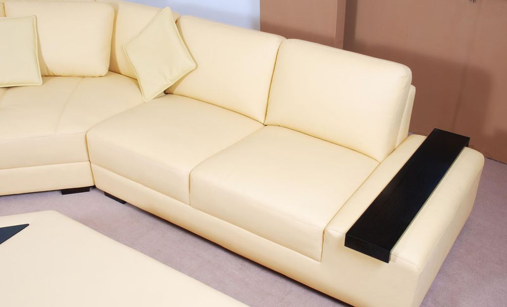 Designer Sofa Couch Ecksofa mit Hocker Polster Garnitur Wohnlandschaft L-Form