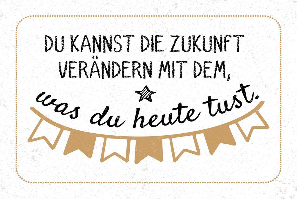 vianmo Holzschild 12x18 cm Zukunft verändern mit dem, was du heute tust