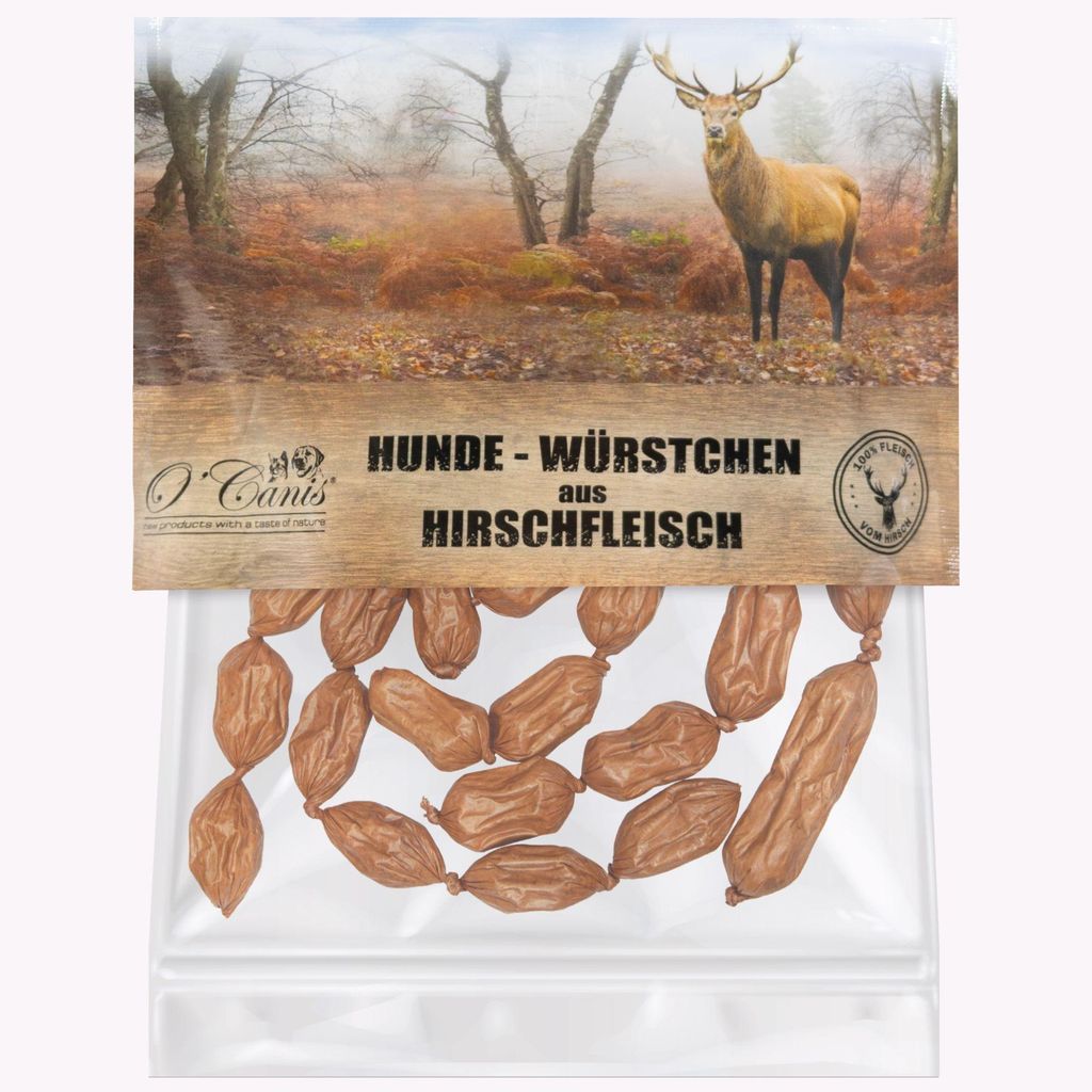 100 g O Canis Premium Hundewürstchen aus Hirschfleisch