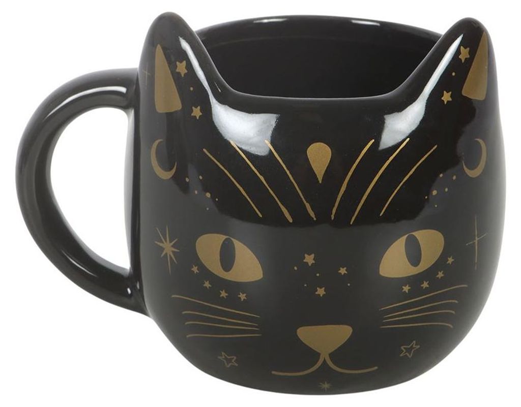 Something Different - Kaffeebecher, Katzengesicht SD11092 (Einheitsgröße) (Schwarz)