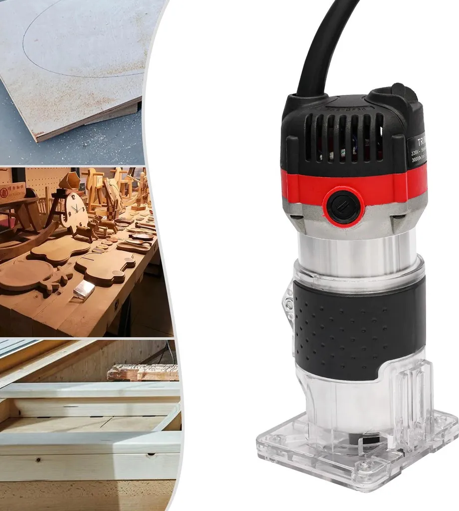 Défonceuse pour rainurage et chantournage bois 800W compacte rouge - 2