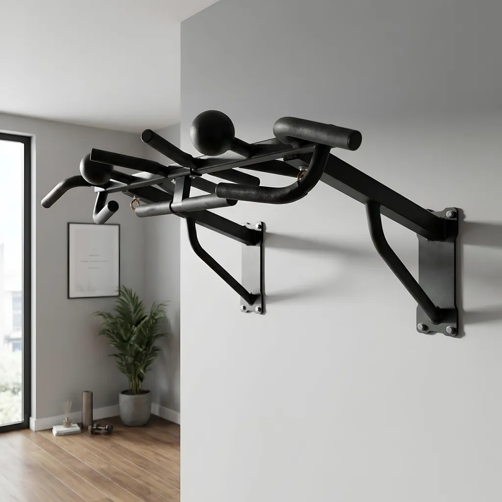 Barre de traction sans perçage Robinson noire fixation porte facile - 8