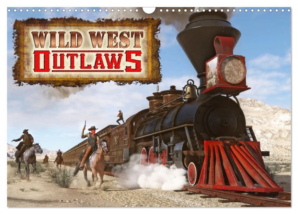 Wild West Outlaws (Wandkalender 2027 DIN A3 quer), CALVENDO Monatskalender