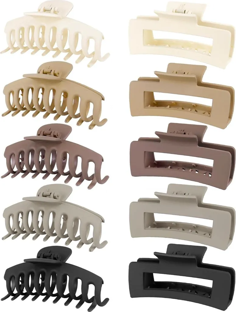 10 pezzi set di clip per capelli accessori per lo styling dei capelli signore antiscivolo grande opaco