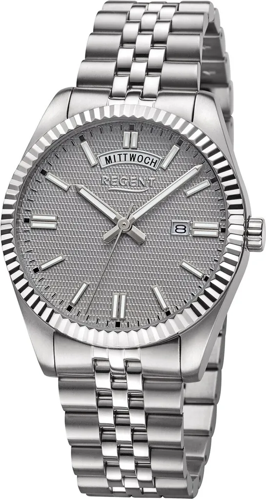 Montre Analogique Regent BA-881 Homme en Acier et Cadran Anthracite