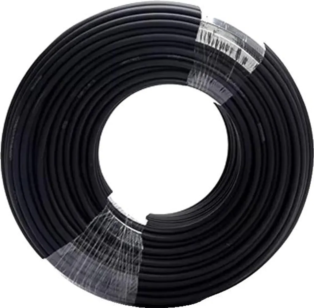 Câble Photovoltaïque 6mm2 Noir 50m en Cuivre Étamé Haute Résistance