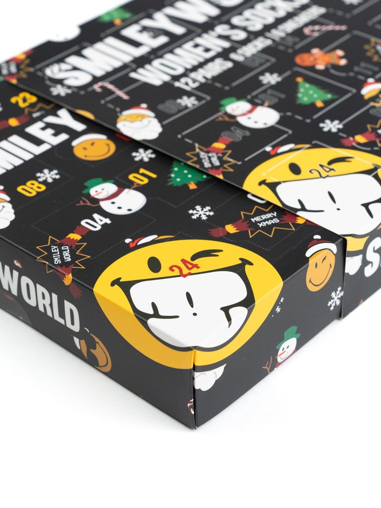 Smileyworld Adventskalender mit 12 Paar Socken Größe 38-43 Produktbild 2