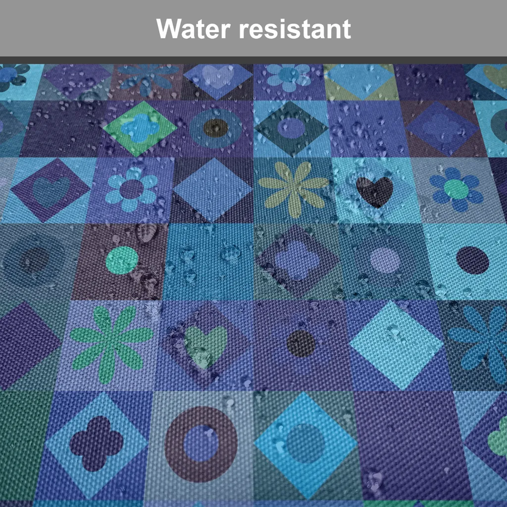 ABAKUHAUS Indigo Rivestimento per sedie da sala da pranzo, design a tema giochi di carte, cuscino decorativo impermeabile con cinturini per sedie da cucina, 40 cm x 40 cm, confezione da 4, verde felce viola - 3