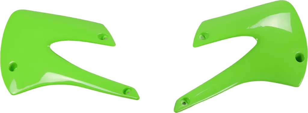 Cache-radiateur UFO Vert OEM en 2 Parties pour Kawasaki KX 85 85cm3