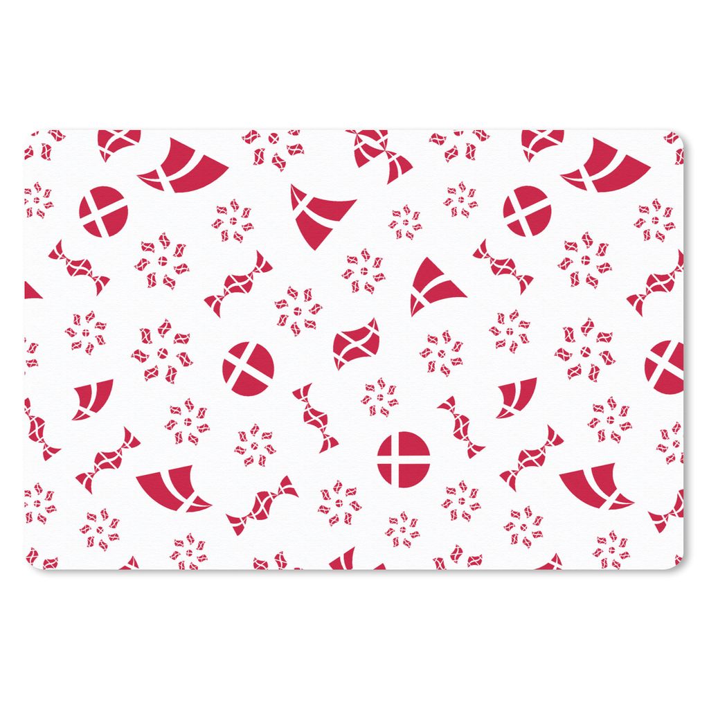 MuchoWow® Mauspad Mousepad Dänemark - Muster - Rot 27x18 cm Produktbild 
