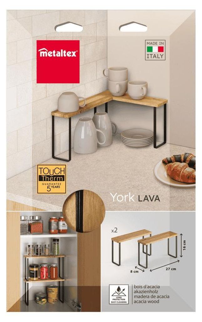 metaltex 350811000 metaltex Police na koreniny York LAVA, 1 Obrázok produktu 