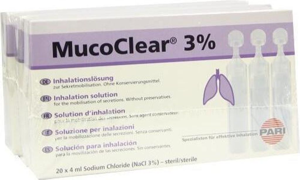 Mucoclear 3% Nacl inhalačný roztok 60X4 ml Obrázok produktu 1