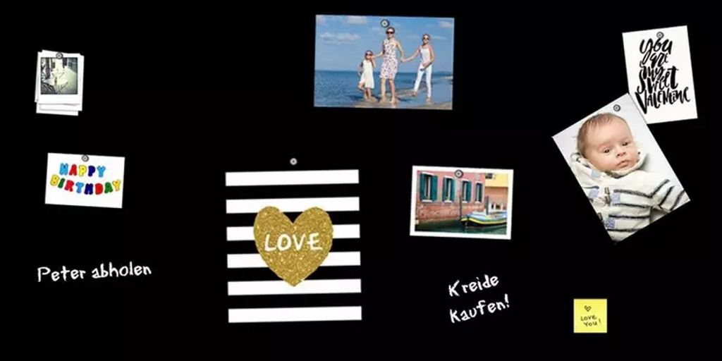 Cuadros Lifestyle Tafelfolie | Magnetische und Selbstklebende Vinyl- Kreidefolie | Magnettafel | Magnetfolie | inkl. Kreide + Neodym Magnete | Schw...