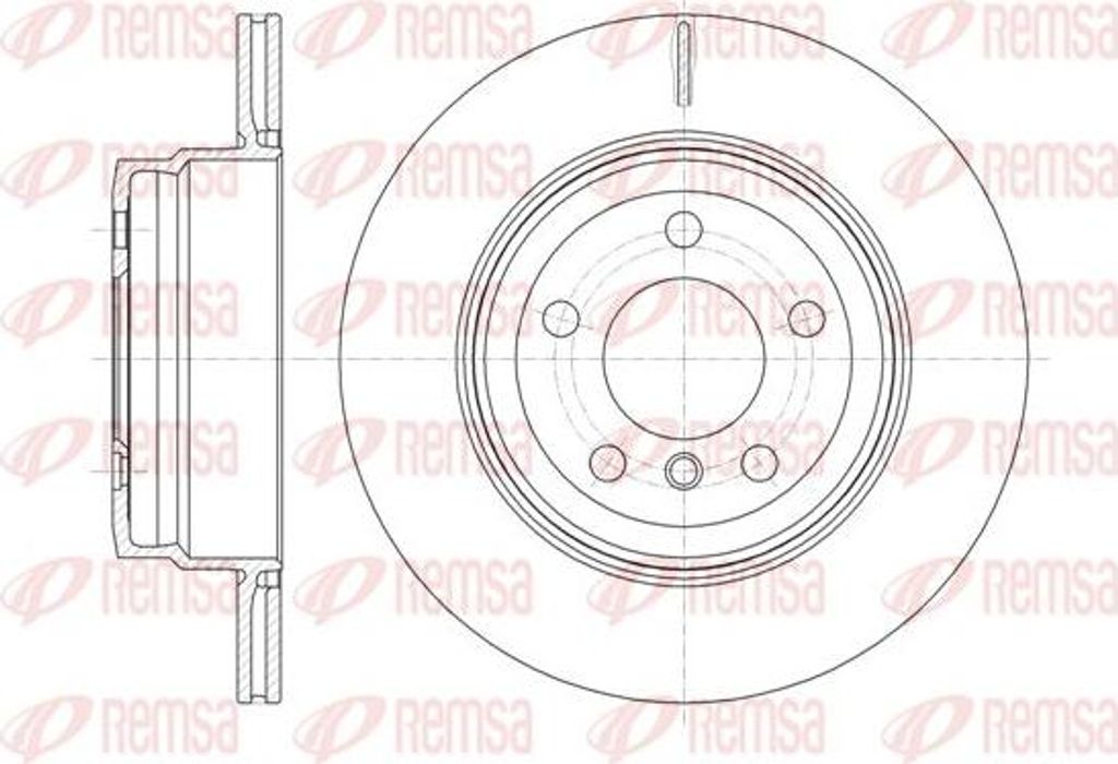 REMSA 61287.10 Bremsscheibe OE 34216771970 kompatibel mit X5, X6