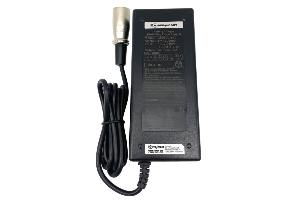 36V 2A E-Bike Batterie Ladegerät für NCM FOLDING Bikes Power Pack 36V XLR-Stecker