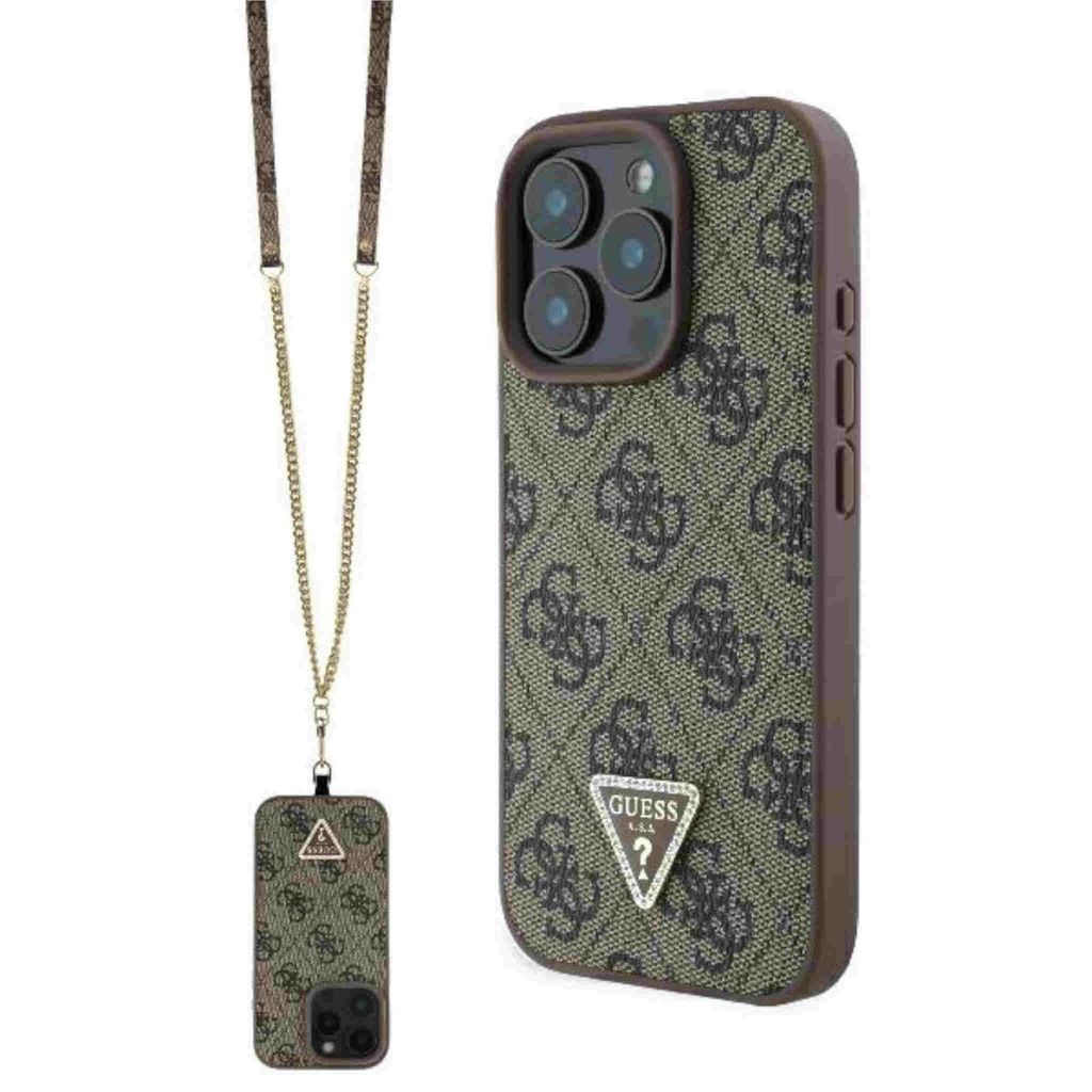 Guess GUHCP16LP4TDSCPW iPhone 16 Pro 6.3" braun hardcase Produktbild 