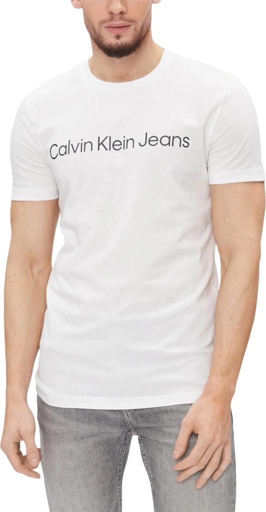 Calvin Klein Jeans Herren T-Shirt Weiß 477008 : Größe - XXL Größe: XXL