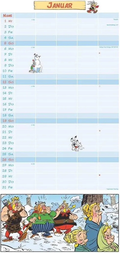 Calendrier familial 2025 format 22 x 45 cm pour une organisation parfaite