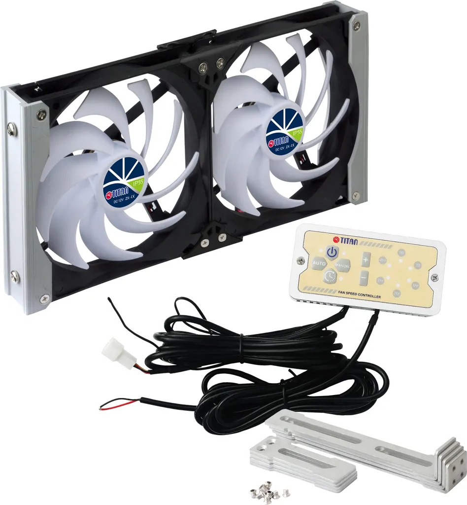 TITAN TTC-SC20 C V2+ Ventilateur Double Réfrigérateur 140mm IP55 Timer