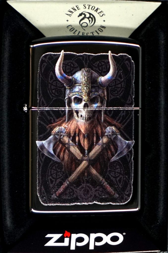 Zippo Feuerzeug Anne Stokes 60005094 - Black Ice Viking Design